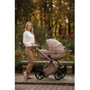 ADAMEX Бебешка количка Quantum Natura Leather Blossom ADAMEX Бебешка количка Quantum Natura Leather Blossom